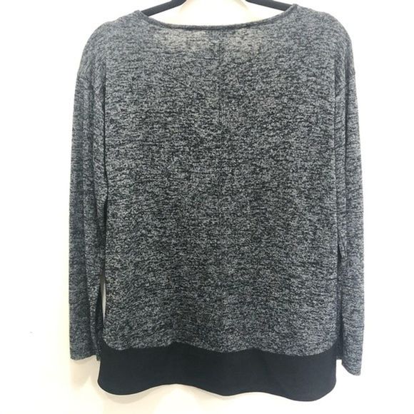 Calvin Klein Gray Hi Low Keyhole Sweater M - Picture 2 of 5